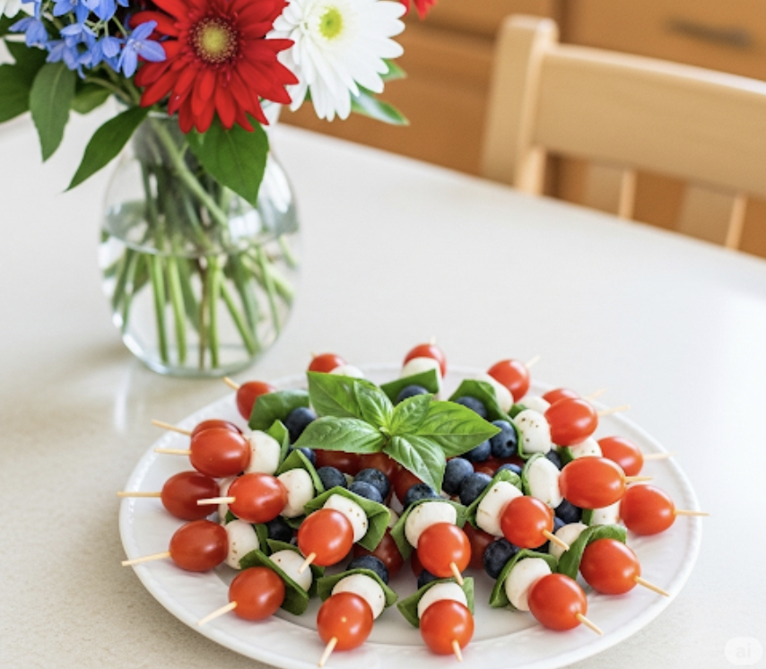 Easy red white and blue appetizer